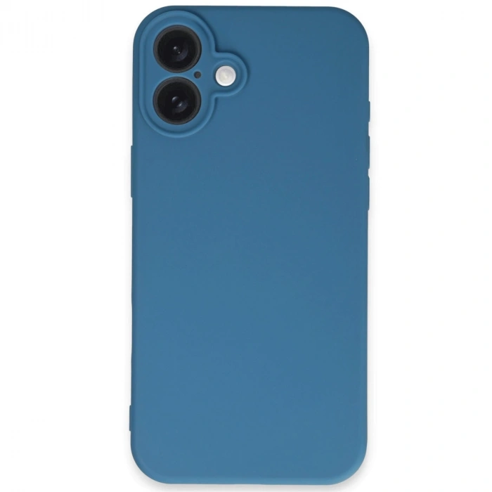 İphone 16 Plus Kılıf First Silikon - Mavi