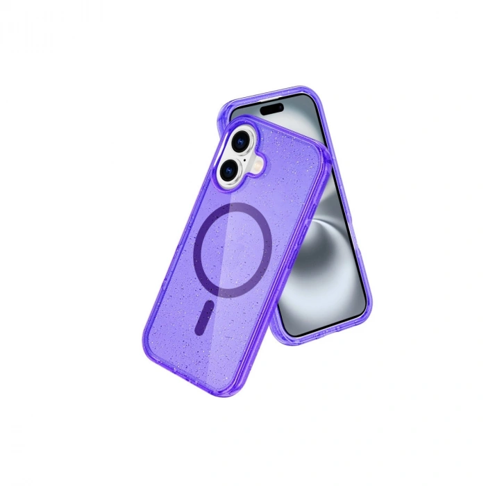 İphone 16 Plus Kılıf  Magsafe Kapak - Mor