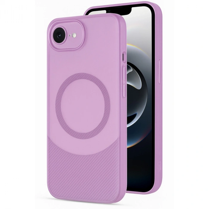 İphone 16e Kılıf Maya Karbon Kapak - Mürdüm