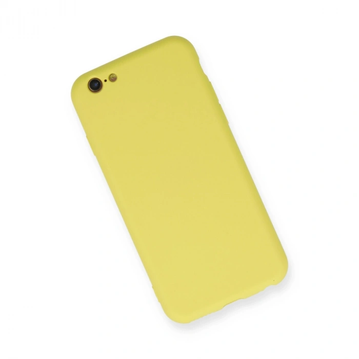 İphone 6 Kılıf Nano İçi Kadife Silikon - Sarı