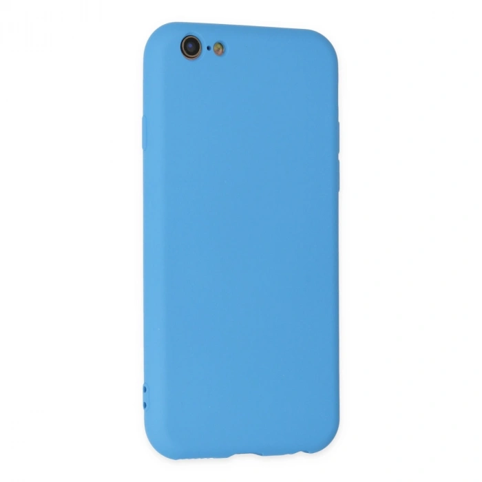 İphone 6 Plus Kılıf Nano İçi Kadife Silikon - Mavi