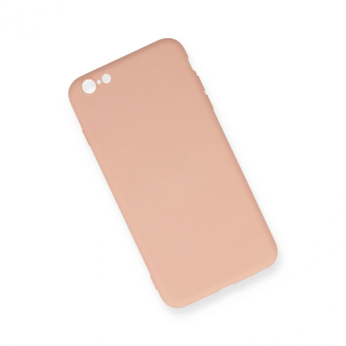 İphone 6 Plus Kılıf Nano İçi Kadife Silikon - Pudra