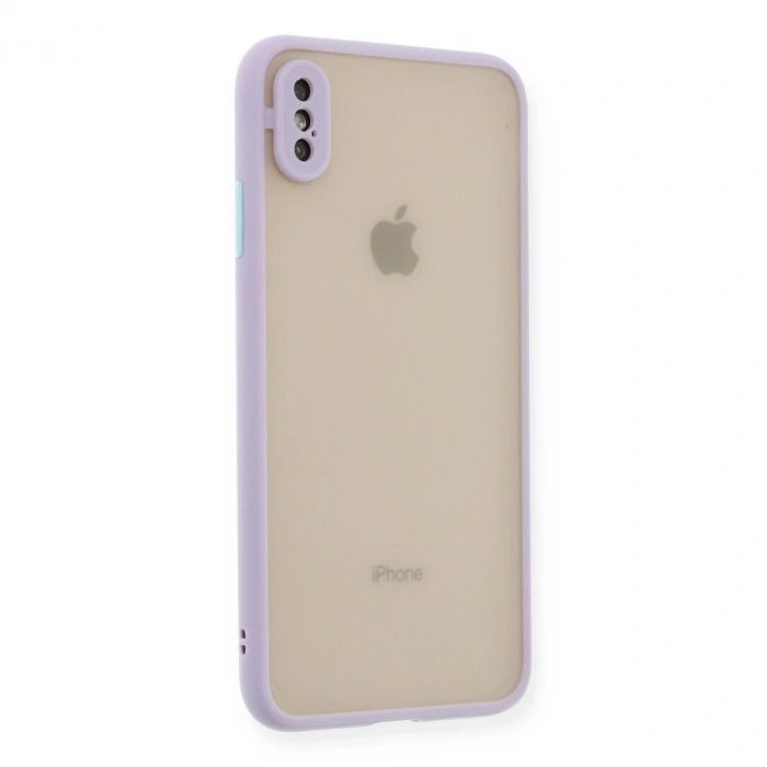 İphone Xs Max Kılıf Montreal Silikon Kapak - Mor