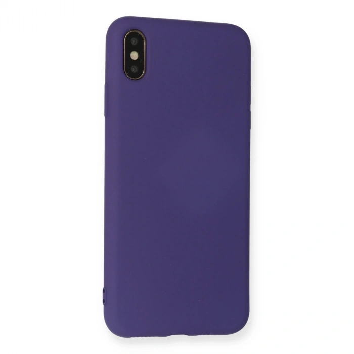 İphone Xs Max Kılıf Nano İçi Kadife Silikon - Mor