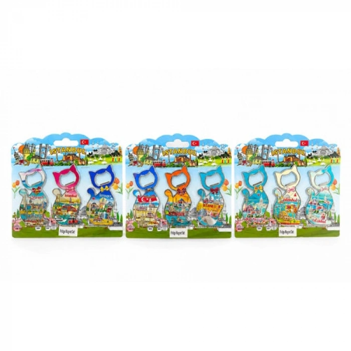 İstanbul Temalı Metal Buzdolapı Süsü Magnet 3Lü Set