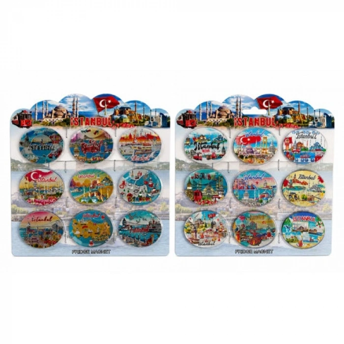 İstanbul Temalı Silikon Buzdolapı Süsü Magnet 9Lu Set