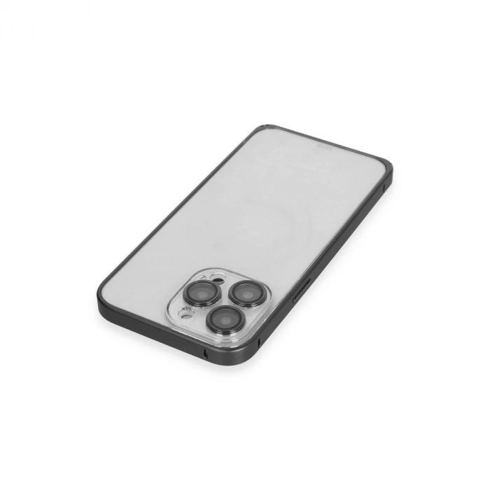 Joko Apple İphone 15 Pro Metal Bumper Mat Kapak - Siyah