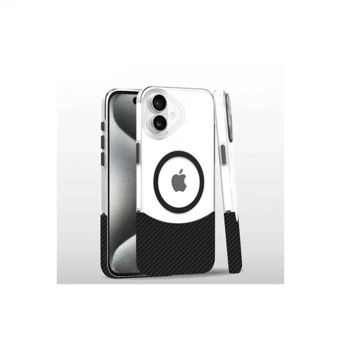 Joko Apple İphone 16 Plus Carbon Puzzle Magsafe Kapak - Siyah-2