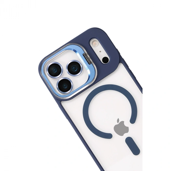 Joko Apple İphone 17 Pro Remim Lensli Magsafe Standlı Kapak - Lacivert