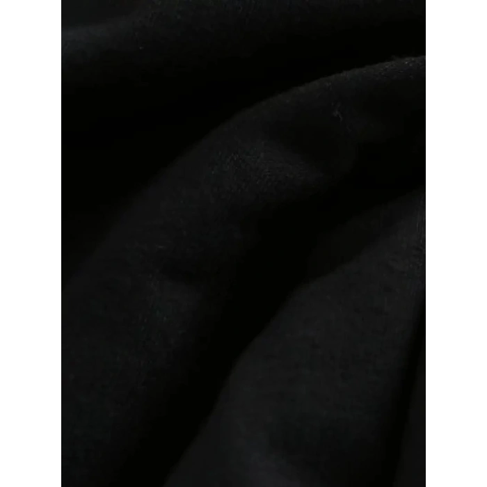 Kadın Baskılı Tişört Kısa Kol Bisiklet Yaka T-shirt - Siyah