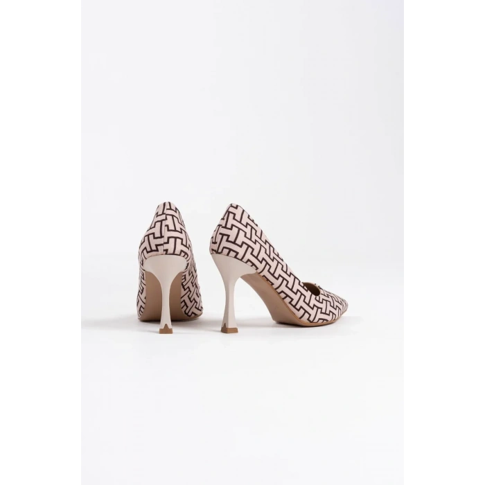 Kadın Bej Desenli Stiletto TR08MS12B
