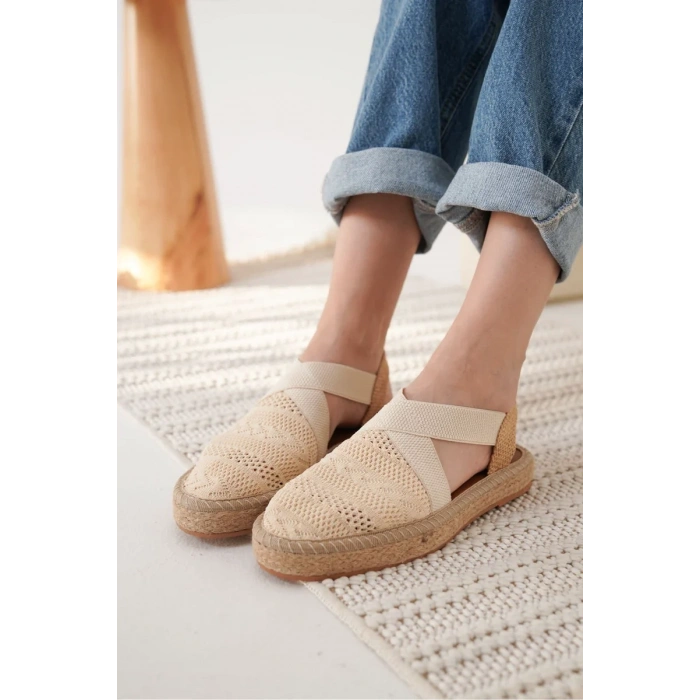 Kadın Bej Espadril Ayakkabı TR19MY01C