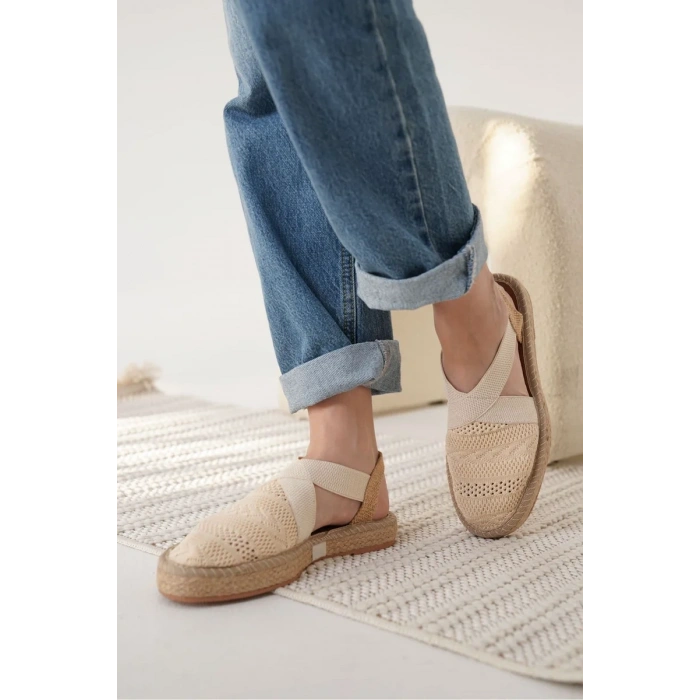 Kadın Bej Espadril Ayakkabı TR19MY01C