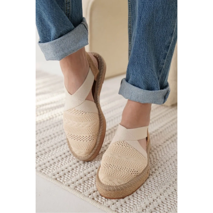 Kadın Bej Espadril Ayakkabı TR19MY01C