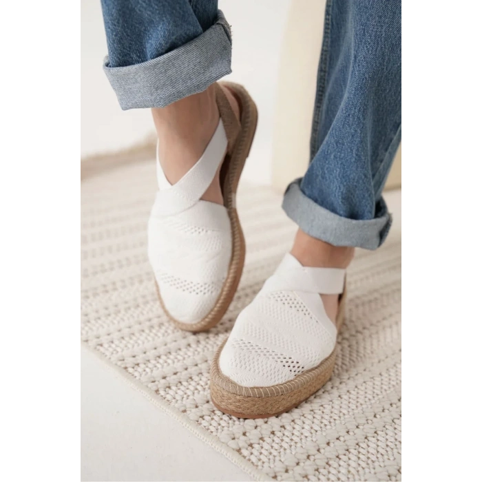 Kadın Beyaz Espadril Ayakkabı TR19MY01B