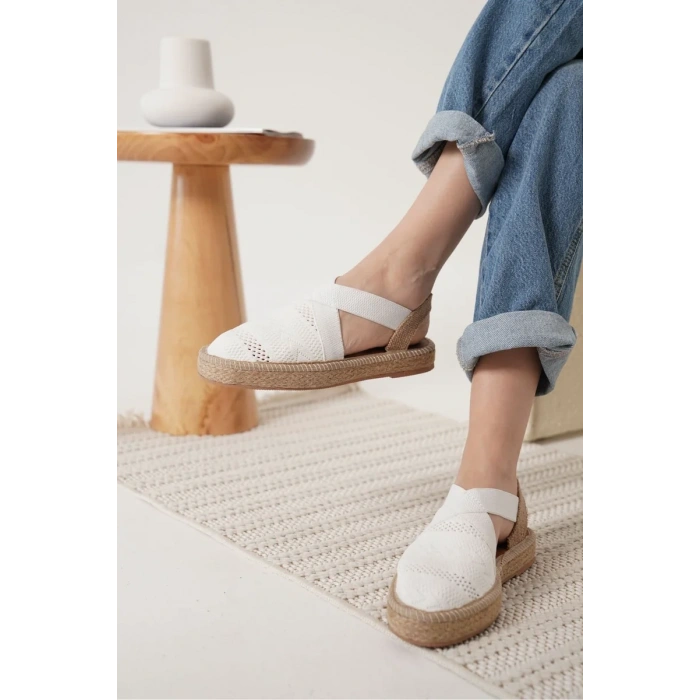 Kadın Beyaz Espadril Ayakkabı TR19MY01B