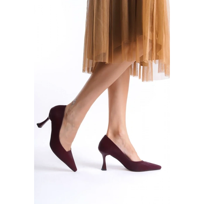 Kadın Bordo Saten Stiletto TR08MS27F