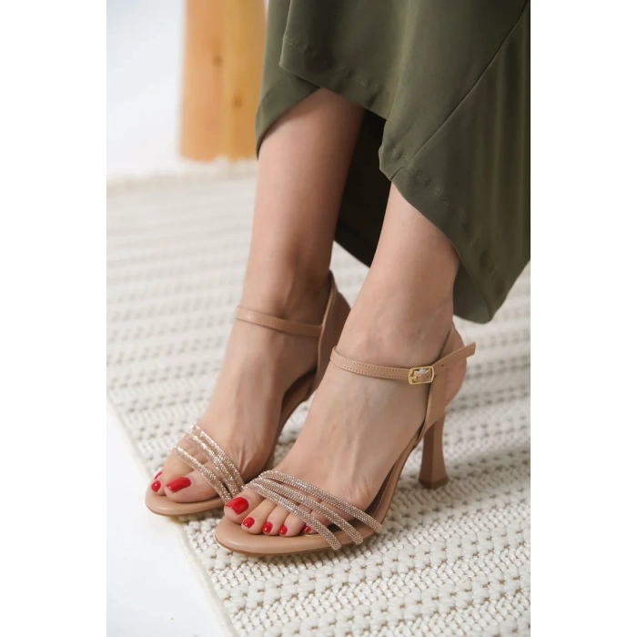 Kadın Nude Taşlı Sandalet TR20MY09D
