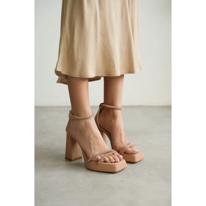 Kadın Nude Topuklu Sandalet TR12MY01C
