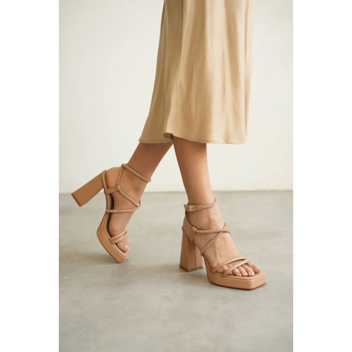 Kadın Nude Topuklu Sandalet TR12MY02D