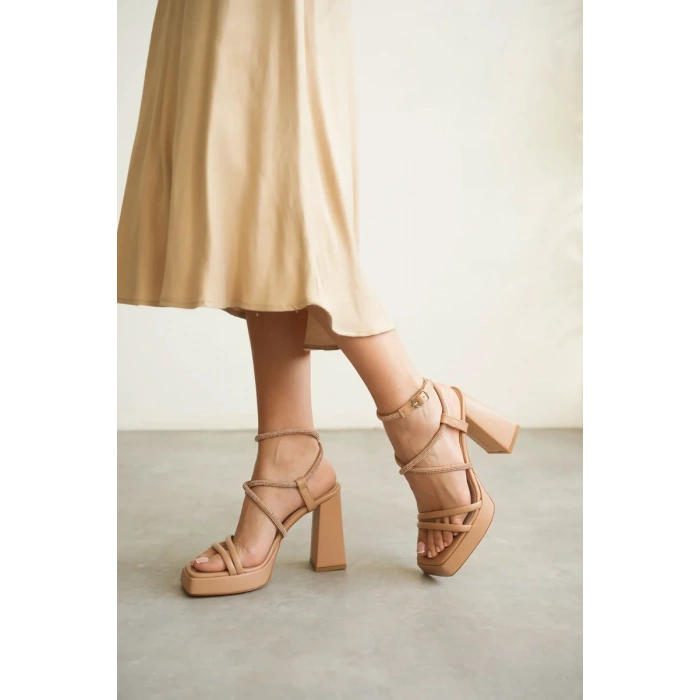 Kadın Nude Topuklu Sandalet TR12MY02D