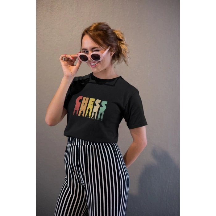 Kadın Özel Baskılı Modern Fit %100 Pamuk Bisiklet Yaka T-Shirt