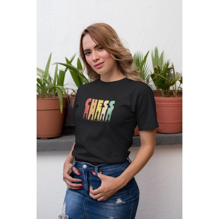 Kadın Özel Baskılı Modern Fit %100 Pamuk Bisiklet Yaka T-Shirt
