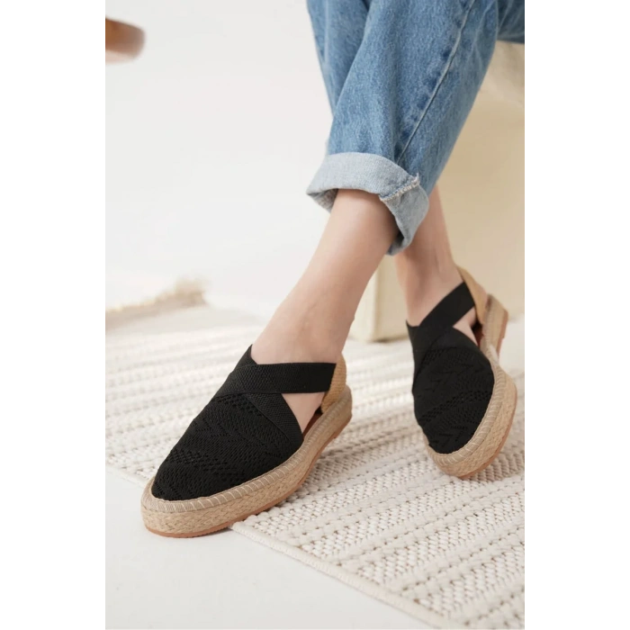 Kadın Siyah Espadril Ayakkabı TR19MY01A