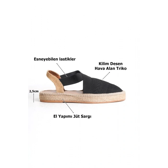 Kadın Siyah Espadril Ayakkabı TR19MY01A