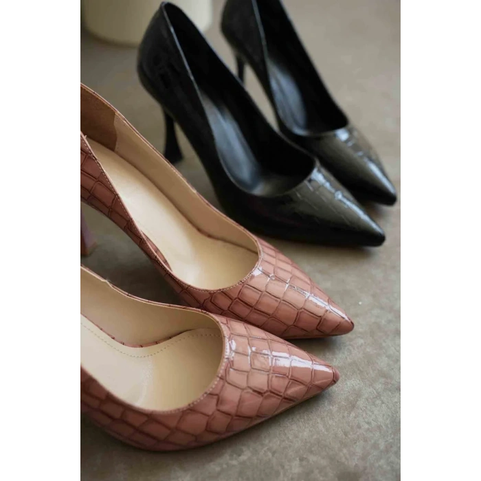 Kadın Somon Kroko Rugan Stiletto TR08MS10B