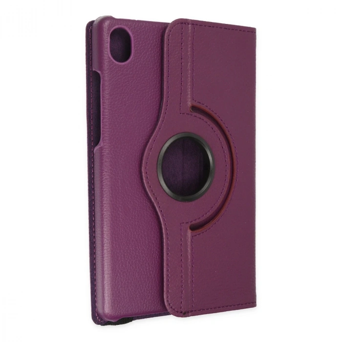 Lenovo Tab M8 Kılıf 360 Tablet Deri Kılıf - Mürdüm