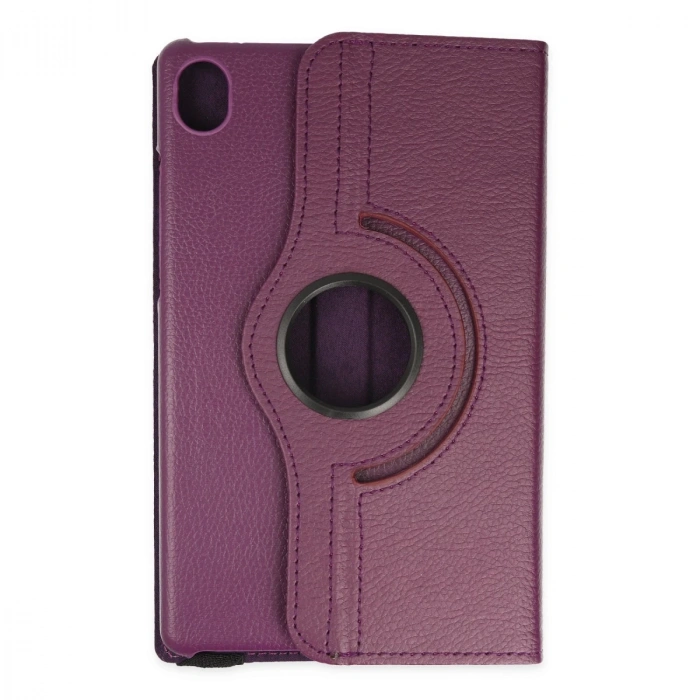 Lenovo Tab M8 Kılıf 360 Tablet Deri Kılıf - Mürdüm