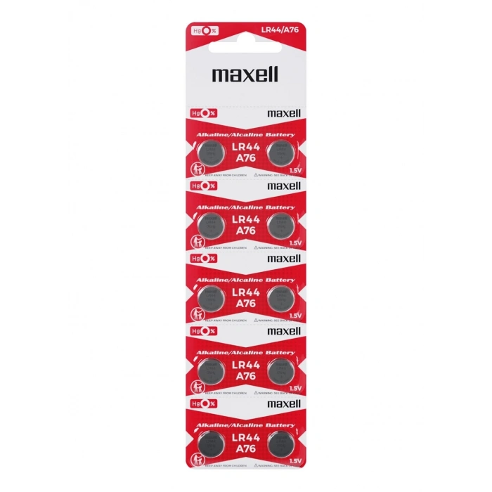 Maxell Lr44 Ag13 Sr44 A76 1.5v Alkalin Saat Pili 10 Adet