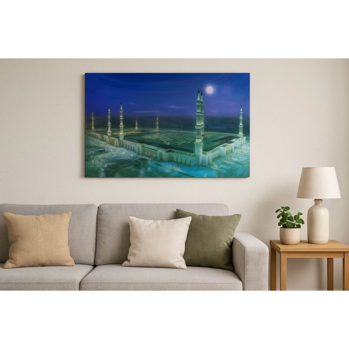 Mescid-i Nebevi Duvar Tablosu Resmi - İslami Hediye Seçeneği 40x60 Cm