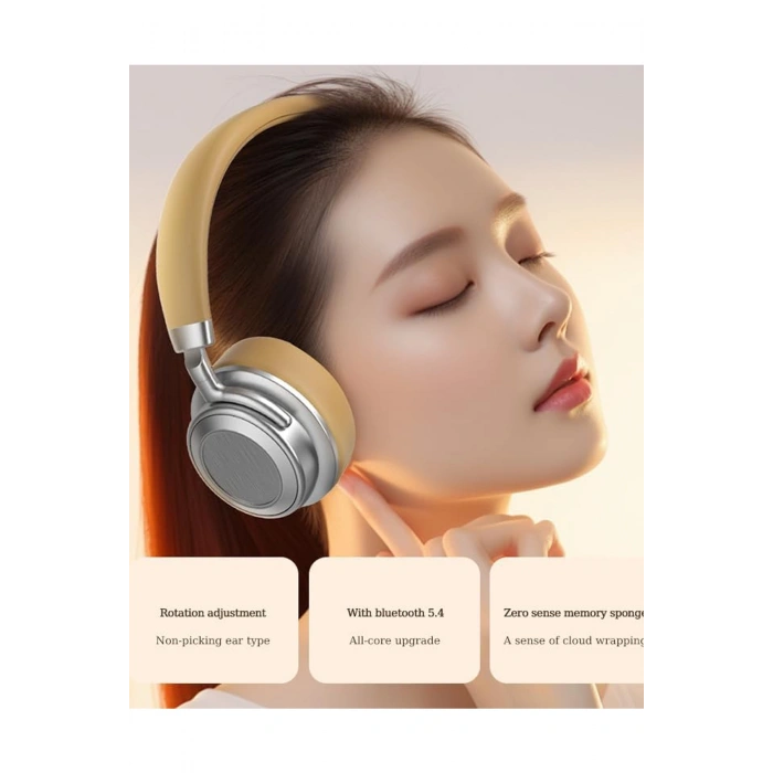 Metal Kulak Üstü Kablosuz Bluetooth Kulaklık Hybrid Anc Type-c Hızlı Şarj Bluetooth 6.0