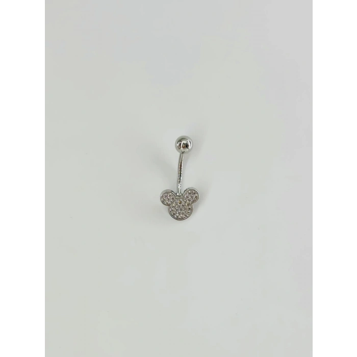 Mickey Mouse Detaylı Göbek Piercing