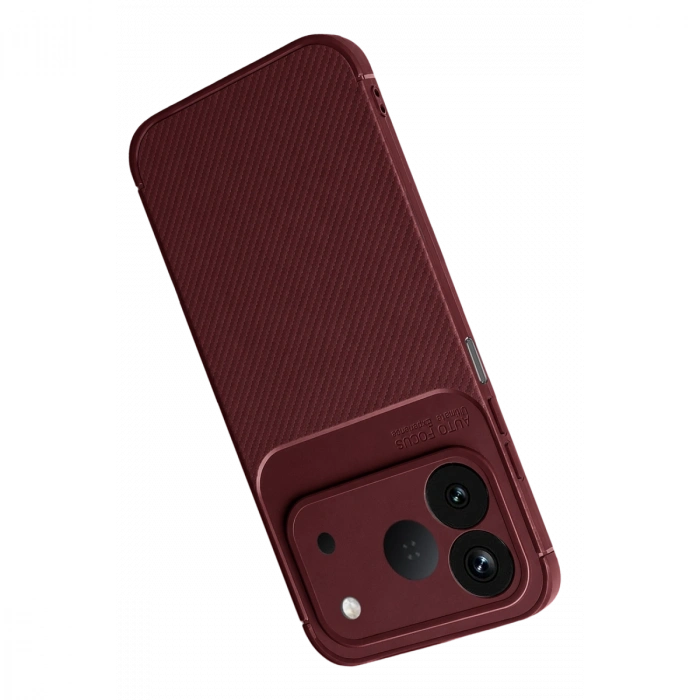 Newface Tecno Spark 50 4g Auto Focus Karbon Kapak - Bordo
