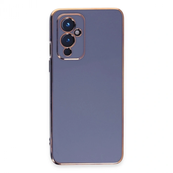 One Plus 9 Kılıf Volet Silikon - Mavi