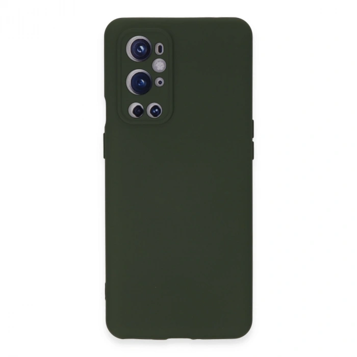 One Plus 9 Pro Kılıf Nano İçi Kadife Silikon - Koyu Yeşil