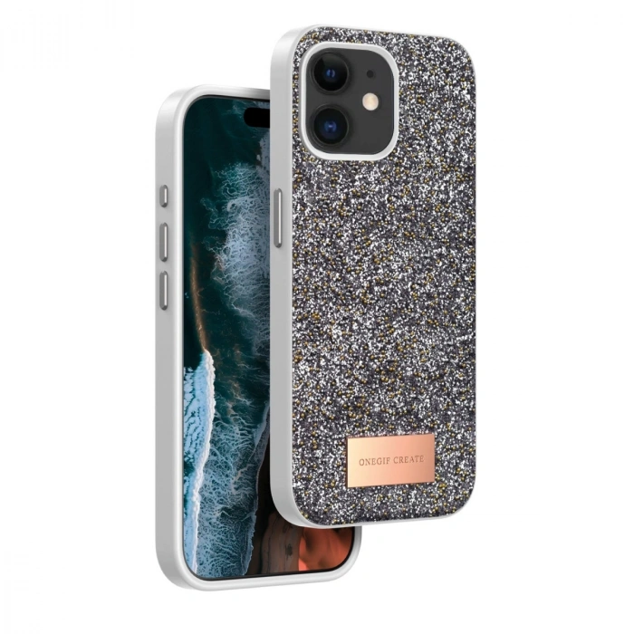 Onegif Apple İphone 11 Bright Simli Kapak - Gümüş