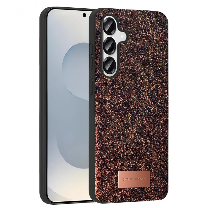 Onegif Samsung Galaxy S25 Plus Bright Simli Kapak - Derin Mor