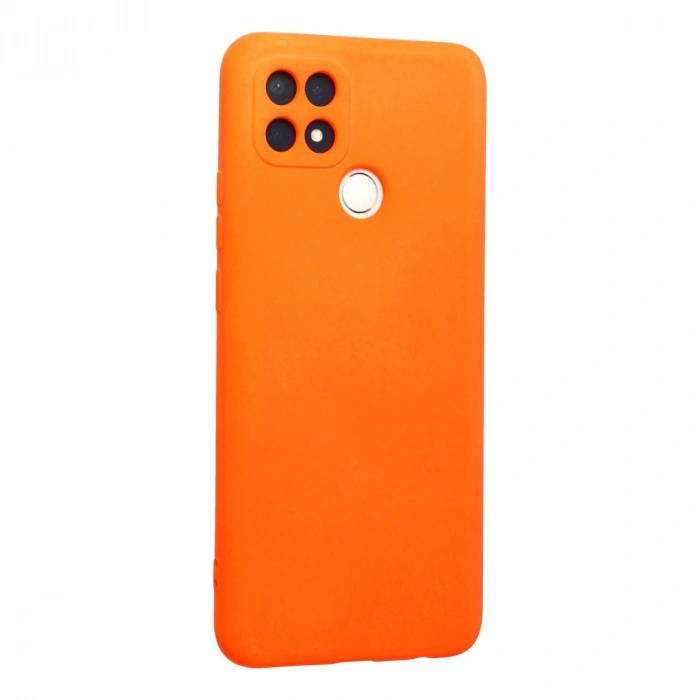 Oppo A15 Kılıf Nano İçi Kadife Silikon - Turuncu