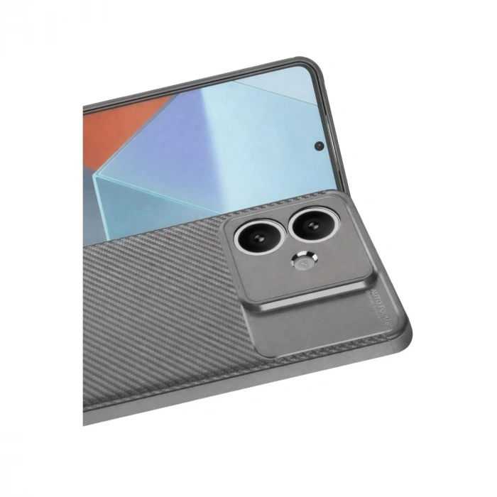 Oppo A3 Kılıf Auto Focus Karbon Kapak - Gri
