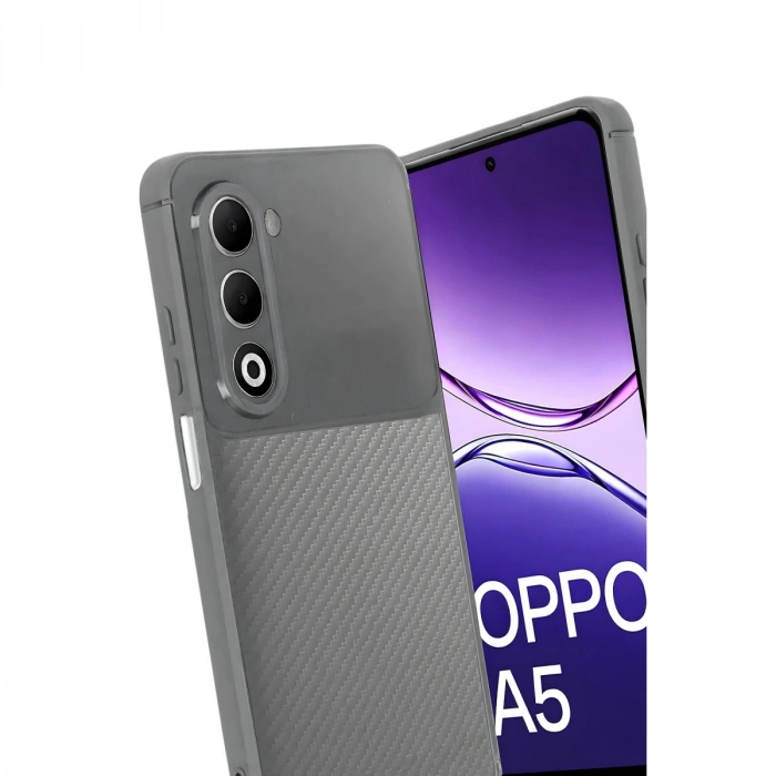 Oppo A5 4g Auto Focus Karbon Kapak - Gri