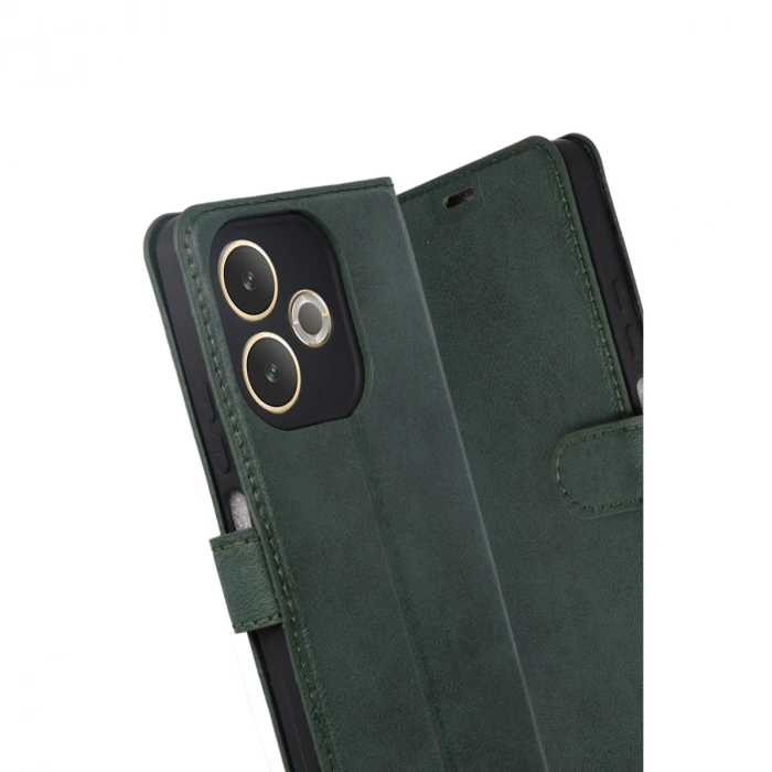 Oppo A5 Pro 4g Trend S Plus Kapaklı Kılıf - Yeşil