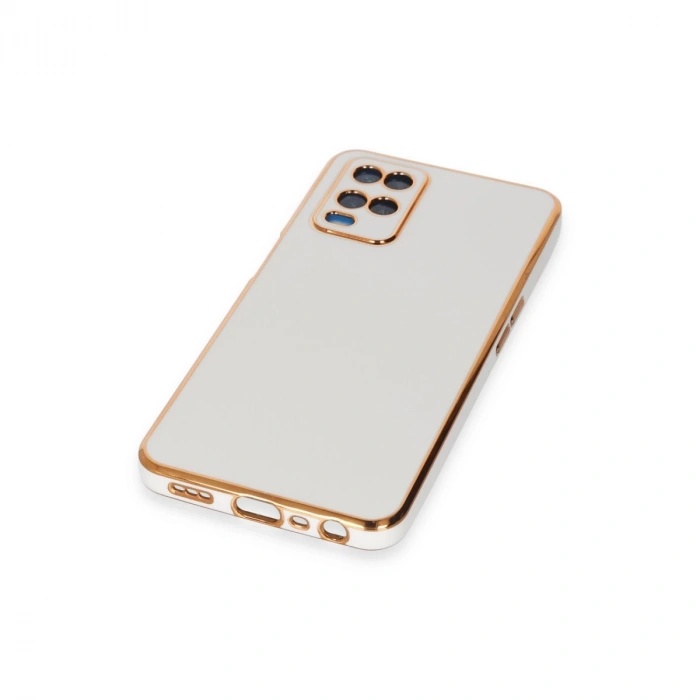 Oppo A54 4g Kılıf Volet Silikon - Beyaz