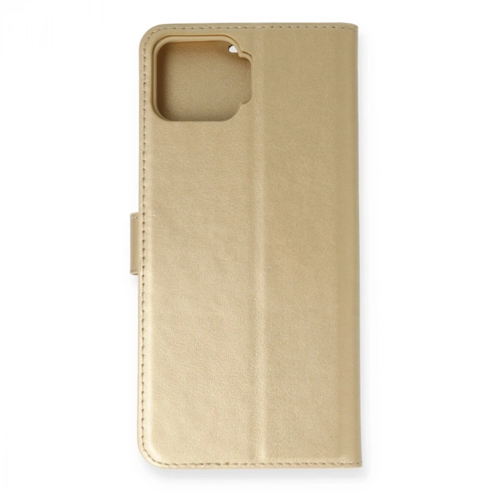 Oppo A73 Kılıf Trend S Plus Kapaklı Kılıf - Gold