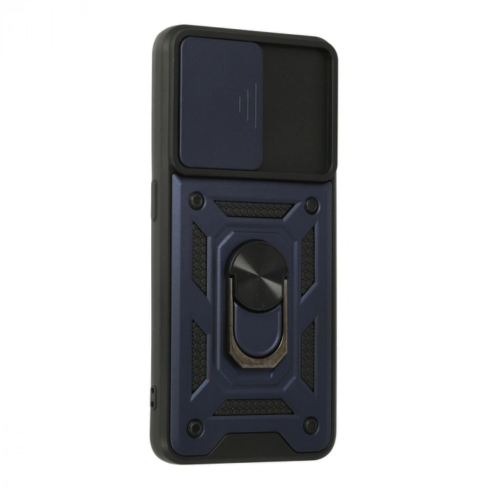 Oppo A74 4g Kılıf Pars Lens Yüzüklü Silikon - Lacivert