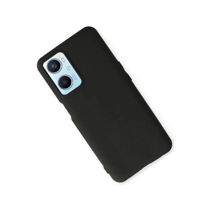 Oppo A96 Kılıf First Silikon - Siyah