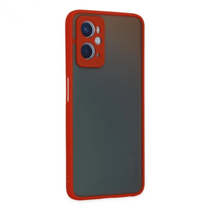 Oppo A96 Kılıf Montreal Silikon Kapak - Kırmızı